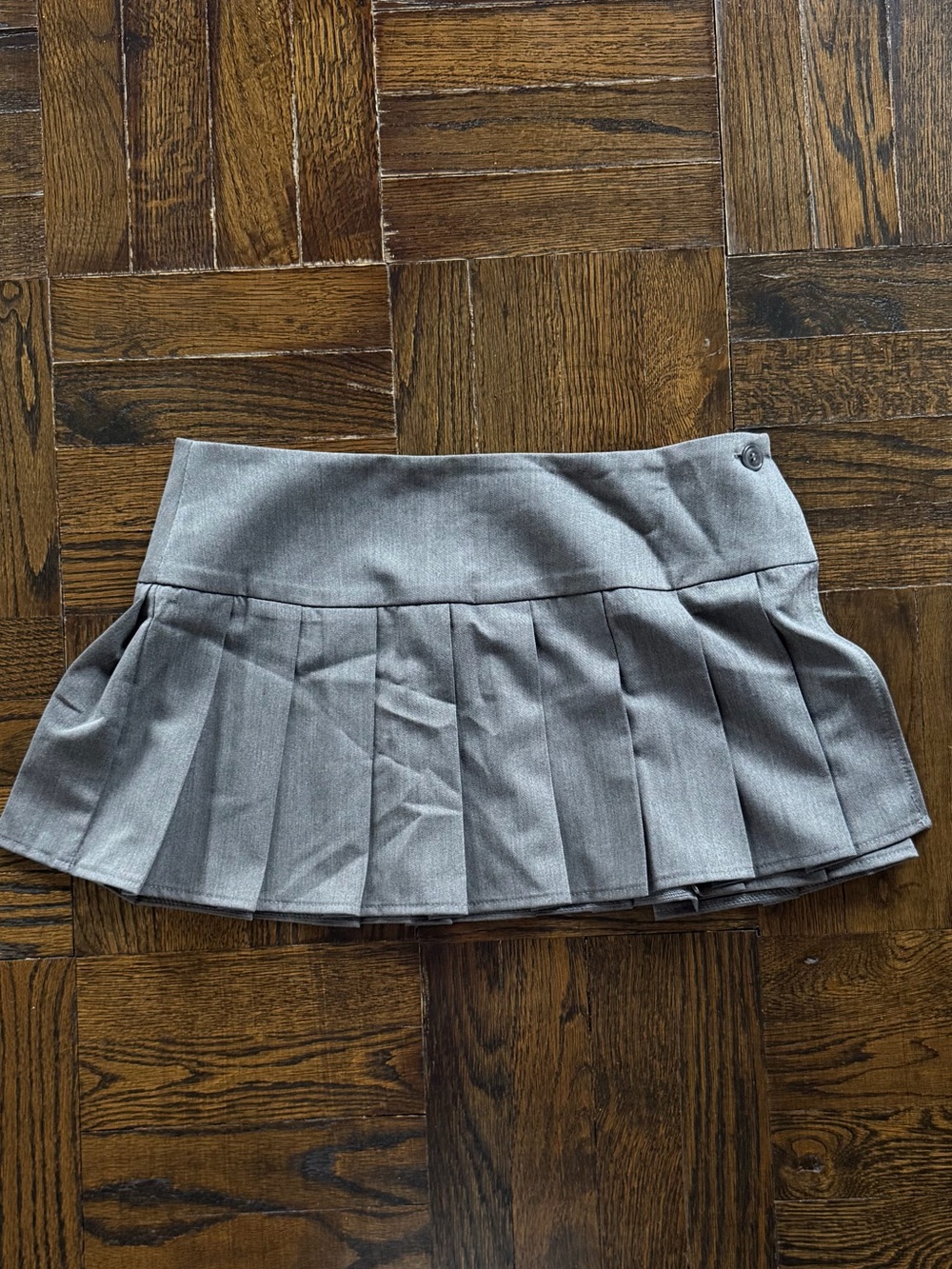 Motel Rocks Charcoal Pleated Mini Skirt